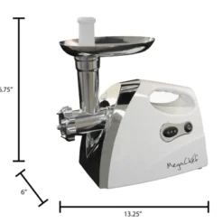 Mega Chef 1200 Watt Powerful Automatic Meat Grinder For Household Use: Stainless Steel Food Processor, All Metal Drive System -Kitchen Appliances GUEST 8a68de5b d992 4ff8 bf83 385d19ffcaee