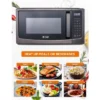 COMMERCIAL CHEF 1.1 Cu Ft Countertop Microwave, With 10 Power Levels, Pull Handle Door, Turntable And Digital Controls, Black Stainless Steel