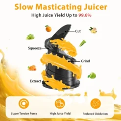 Aeitto Mega4 Slow Juicer Machines, 4.9" Extra Large Feed Chute For Whole Fruits And Vegetables -Kitchen Appliances GUEST 8be23d8b 53d0 42bb bff1 20482591e060