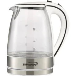 Brentwood 1,100-Watt 1.8-Qt. 7-Cup Cordless Tempered-Glass Electric Kettle With Auto Shut-off 13 Brentwood 1,100-Watt 1.8-Qt. 7-Cup Cordless Tempered-Glass Electric Kettle With Auto Shut-off -Kitchen Appliances GUEST 8c055592 8d4c 4d6b b1ce 0424b360cd64