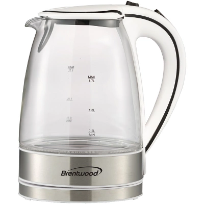 Brentwood 1,100-Watt 1.8-Qt. 7-Cup Cordless Tempered-Glass Electric Kettle With Auto Shut-off 7 Brentwood 1,100-Watt 1.8-Qt. 7-Cup Cordless Tempered-Glass Electric Kettle With Auto Shut-off - Image 7