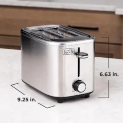 Black & Decker BLACK+DECKER 2-Slice Toaster With 7 Toast Shade Settings, Extra-Wide Slots For Bagels, Stainless Steel Exterior Finish -Kitchen Appliances GUEST 8c724851 6657 4890 8fa2 b396ccf0f754