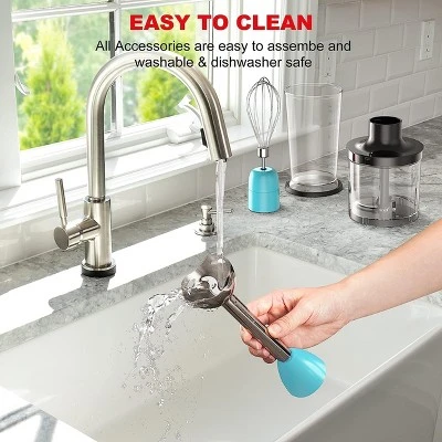 Galanz 2 Speed Multi-Function Retro Immersion Hand Blender In Bebop Blue 4 Galanz 2 Speed Multi-Function Retro Immersion Hand Blender In Bebop Blue - Image 4