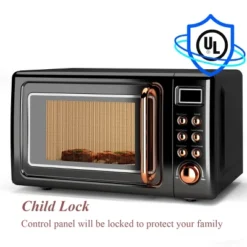 Costway 0.7Cu.ft Retro Countertop Microwave Oven 700W LED Display Glass Turntable Green/Black/Rose Gold/White -Kitchen Appliances GUEST 8cf8bb98 7a68 4460 834a 8c15e1a4c514