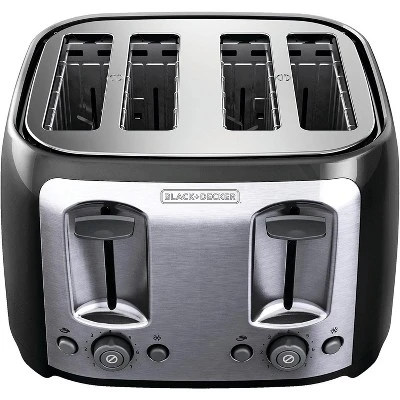 Black & Decker BLACK+DECKER 4-Slice Toaster, TR1478BD, Extra Wide Slots, 7 Shade Settings, 1400 Watts, Frozen And Bagel Buttons 6 Black & Decker BLACK+DECKER 4-Slice Toaster, TR1478BD, Extra Wide Slots, 7 Shade Settings, 1400 Watts, Frozen And Bagel Buttons - Image 6