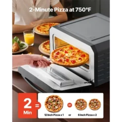 VEVOR Electric Pizza Oven, Smart Pizzas Maker Indoor With 5 Preset, 12-Inch Countertop Pizza Cooker W/ Touch Srceen, 750℉ Max Temp, Silver&Grey 12 VEVOR Electric Pizza Oven, Smart Pizzas Maker Indoor With 5 Preset, 12-Inch Countertop Pizza Cooker W/ Touch Srceen, 750℉ Max Temp, Silver&Grey -Kitchen Appliances GUEST 8d910666 51be 45f2 9005 12301eab46f5