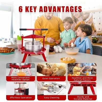 Stainless Steel Vertical Filter Barrel - 9L Fruit Wine Press, Fruit Press Machine, Apple Press, Grape Press, Honeycomb Press 1 Stainless Steel Vertical Filter Barrel - 9L Fruit Wine Press, Fruit Press Machine, Apple Press, Grape Press, Honeycomb Press