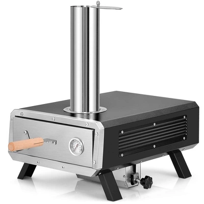 Costway Outdoor Pizza Oven Wood Pellet Pizza Stove With 12" Round Rotatable Pizza Stone 9 Costway Outdoor Pizza Oven Wood Pellet Pizza Stove With 12" Round Rotatable Pizza Stone - Image 9