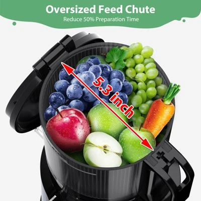 Ecoself Cold Press Juicer – 5.3" Large Feed Chute, 1.7L Capacity, Slow Masticating Juicer For Maximum Nutrients, Easy To Clean Juicer Machine Grey 1 Ecoself Cold Press Juicer – 5.3" Large Feed Chute, 1.7L Capacity, Slow Masticating Juicer For Maximum Nutrients, Easy To Clean Juicer Machine Grey