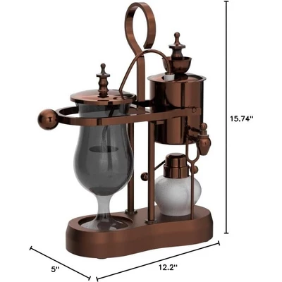 Nispira Belgium Royal Family Balance Syphon Unique Gravity Vintage Coffee Maker Vacuum Brewing System Copper 500 Ml 5 Nispira Belgium Royal Family Balance Syphon Unique Gravity Vintage Coffee Maker Vacuum Brewing System Copper 500 Ml - Image 5