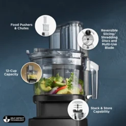 Vitamix Ascent Series 12-Cup Food Processor Attachment Black: BPA-Free, Dishwasher-Safe, Blender Accessory -Kitchen Appliances GUEST 9113b138 06e2 4e3e 9ea0 c41b507ba231 2