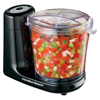 Hamilton Beach 3 Cup Food Chopper - Black 72900: Mini Food Processor, BPA-Free, Stainless Steel Blades, Pulse, Dishwasher-Safe 3 Hamilton Beach 3 Cup Food Chopper - Black 72900: Mini Food Processor, BPA-Free, Stainless Steel Blades, Pulse, Dishwasher-Safe - Image 3