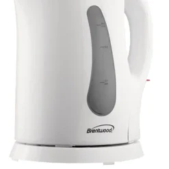 Brentwood 1.0 Liter Cordless Plastic Tea Kettle White -Kitchen Appliances GUEST 913616a6 5eb8 4a58 817d ed569b0a7b62