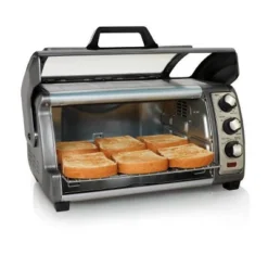 Hamilton Beach Roll-Top Door Easy Reach Toaster Oven - 31126D: Countertop, Small, 1400W, Dishwasher-Safe Parts