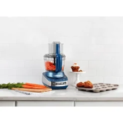Cuisinart Core Custom 13-Cup Multifunctional Food Processor - Marine Blue - FP-130MB: Stainless Steel Blades, 4 Speeds