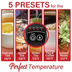 Brentwood 1,500-Watt 1.79-Qt. Cordless Digital Stainless Steel Kettle With 5 Temperature Presets And Swivel Base In Black 16 Brentwood 1,500-Watt 1.79-Qt. Cordless Digital Stainless Steel Kettle With 5 Temperature Presets And Swivel Base In Black -Kitchen Appliances GUEST 92bf47b5 8c30 41cb ab84 9f1d03fe142f