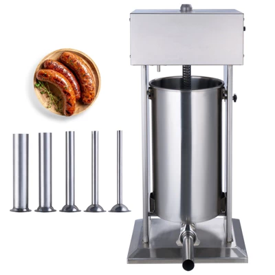 VEVOR Electric Sausage Stuffer, 25 L / 55 LBS Vertical Meat Stuffer, 400W Motor, Stepless Speed Control And Foot Pedal, Silver 8 VEVOR Electric Sausage Stuffer, 25 L / 55 LBS Vertical Meat Stuffer, 400W Motor, Stepless Speed Control And Foot Pedal, Silver - Image 8