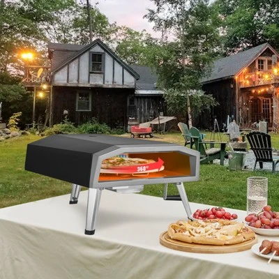 VEVOR Outdoor Pizza Oven, 16-inch, Gas Fired Pizza Maker, Portable Outside Stainless Steel Pizza Grill With 360° Rotatable Pizza Stone 1 VEVOR Outdoor Pizza Oven, 16-inch, Gas Fired Pizza Maker, Portable Outside Stainless Steel Pizza Grill With 360° Rotatable Pizza Stone
