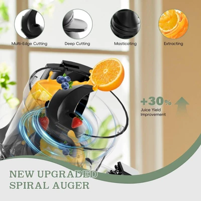 WHALL Slow Juicer, Cold Press Juicer For Vegetables & Fruits,Masticating Juicers. 1 WHALL Slow Juicer, Cold Press Juicer For Vegetables & Fruits,Masticating Juicers.