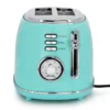 MegaChef 1.7 Liter Electric Tea Kettle & 2 Slice Toaster Combo In Turquoise: Small Water Boiler, Cordless, BPA-Free