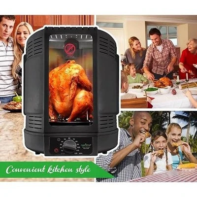 NutriChef Vertical Countertop Rotisserie Rotating Oven (Black) 2 NutriChef Vertical Countertop Rotisserie Rotating Oven (Black) - Image 2