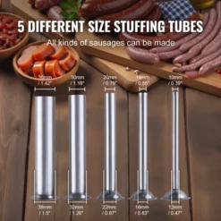 VEVOR Manual Sausage Stuffer, 7 L / 15 LBS Vertical Sausage Machine, Dual-Speed Meat Stuffer, Made Of Food-Grade 304 Stainless Steel, Silver -Kitchen Appliances GUEST 97bf3027 01c7 4e8c be42 95a598d81776