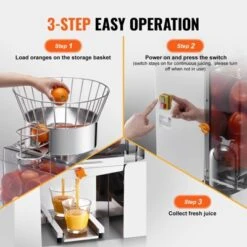 VEVOR Commercial Orange Juicer Machine, 120W Automatic Feeding Juice Extractor, Stainless Steel Juice Extractor For 25 Oranges Per Minute -Kitchen Appliances GUEST 98521799 601a 4dfb ae4b 3ee136231a50