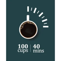 Whizmax 100 Cup Commercial Coffee Maker, Quick Brewing For Church, Meeting Rooms, Lounges