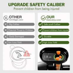 Masticating Juicer With Quiet Motor, Reverse Slow Chewing Cold Press Juicer, 7 Upgraded Auger Juicer, High Juicing Rate, 90 Electronic Recipes -Kitchen Appliances GUEST 98840cd1 d475 41e5 b0b2 9927df04f9d3