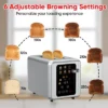 WHALL ULTRA 2 Slice Toaster, Touchscreen Toaster 2 Slice, Bagel Toaster, Extra Wide Slot Toaster