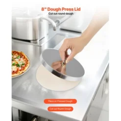 VEVOR Pizza Dough Roller Sheeter, 3-14 Inch Automatic Stainless Steel Pizza Press, Electric 370W Pasta Maker Machine, 260 Pcs Per Hour, Silver -Kitchen Appliances GUEST 9918e555 9d05 4e07 92bd cff21d71693f