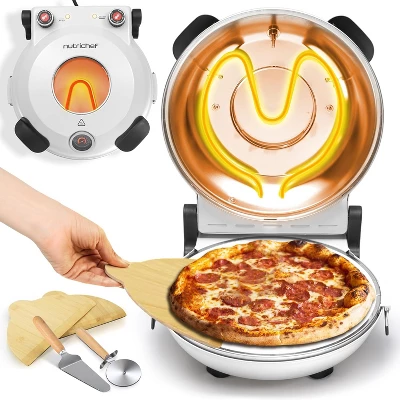NutriChef Countertop Electric Pizza Maker With Dual Temperature Controls 10 NutriChef Countertop Electric Pizza Maker With Dual Temperature Controls - Image 10