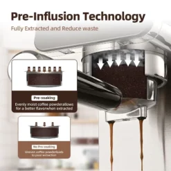 1350W 20 Bar Espresso Machines, Coffee Maker With Automatic Milk Frothing System, Steam Wand & Cup Warmer, LED Touchscreen, 41 OZ/1.2L Remove Tank -Kitchen Appliances GUEST 99b9818c 8bec 4bbe 8e80 64246446941f