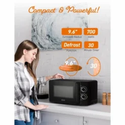 Commercial CHEF Small Microwave 0.7 Cu. Ft. Countertop Microwave With Mechanical Contro -Kitchen Appliances GUEST 9b716bed 258f 4bf7 b495 979a531fb937