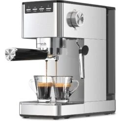 Kismile 9 Bar Espresso Machine With Steam Frother - Compact Stainless Steel Coffee Machine For Latte And Cappuccino, Customizable Brewing Time Modes -Kitchen Appliances GUEST 9bc3527b b426 4c60 a2df d4e38fd207c4