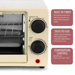 MegaChef 9L Electric Counter Top Toaster Oven In Cream -Kitchen Appliances GUEST 9c12723e 7805 4f15 ad22 adbe87fc6e5d