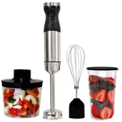 Kenmore Immersion 400W Hand Blender Set With Food Chopper And Whisk: Stainless Steel, 9 Speeds, Handheld Stick Blender -Kitchen Appliances GUEST 9d0ccf93 938a 4b9f a325 745ae0bd2525