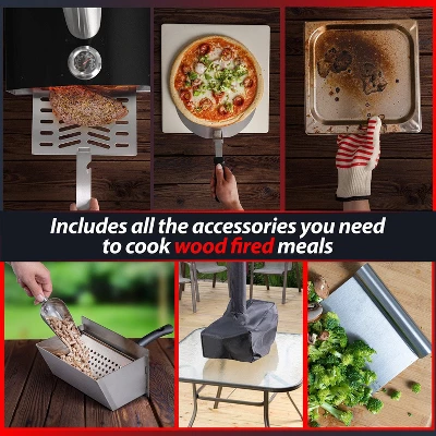 Deco Chef Portable Outdoor Pizza Oven With 2-in-1 Pellet Pizza & Grill Oven Stainless Steel 8 Deco Chef Portable Outdoor Pizza Oven With 2-in-1 Pellet Pizza & Grill Oven Stainless Steel - Image 8