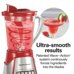Hamilton Beach Blender / Chopper 58144: 700W 4-Speed Kitchen System, 40oz Capacity, Dishwasher-Safe, Red -Kitchen Appliances GUEST 9d920f72 6175 4873 9c32 def8a347e531