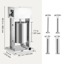 VEVOR Electric Stuffer, 10L Large Capacity, 200W Vertical Sausage Stuffer With Speed Stepless, 304 Stainless Steel Sausage Machine 14 VEVOR Electric Stuffer, 10L Large Capacity, 200W Vertical Sausage Stuffer With Speed Stepless, 304 Stainless Steel Sausage Machine -Kitchen Appliances GUEST 9e908533 a982 4a7d be71 3686a8877166
