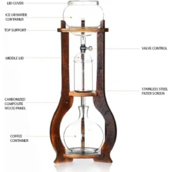 Nispira Iced Coffee Cold Brew Drip Tower Coffee Maker Wooden, 6-8 Cup -Kitchen Appliances GUEST 9fb22c22 05db 4a82 902a ce61674e08e9