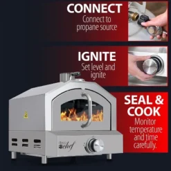 Deco Chef 2-in-1 Propane Gas Pizza Oven & Grill, Portable, With Pizza Stone, Peel, Rack 19 Deco Chef 2-in-1 Propane Gas Pizza Oven & Grill, Portable, With Pizza Stone, Peel, Rack -Kitchen Appliances GUEST 9fb8d5c2 f0a5 4428 8fd0 3da8130181cd