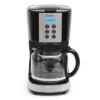 Capresso 12 Cup Coffee Maker: Drip Machine, Electric, Black & Silver, 900W, Glass Carafe, Basket Filter, Ground Coffee