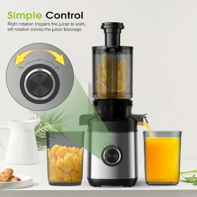 Teendow Juicer Machines, Cold Press Juicer For Whole Fruit And Vegetable, Masticating Juicers, High Juice Yield, Juice Extractor Machine 2 Teendow Juicer Machines, Cold Press Juicer For Whole Fruit And Vegetable, Masticating Juicers, High Juice Yield, Juice Extractor Machine - Image 2