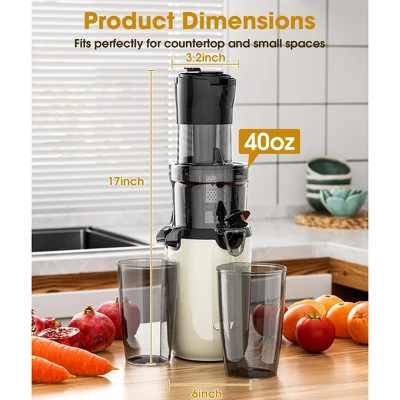 SKONYON Electric Juicer Cold Press Juicer 3.2 Inch Wide Chute 40oz Juice Container High Juice Yield Easy To Clean For Fruits And Vegetables 1 SKONYON Electric Juicer Cold Press Juicer 3.2 Inch Wide Chute 40oz Juice Container High Juice Yield Easy To Clean For Fruits And Vegetables