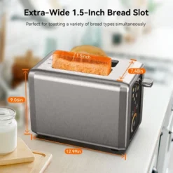 WHALL 2 Slice Toaster, Touchscreen Toasters 2 Slice Wide Slot, Stainless Steel Bread Toaster For Bagel & More, Smart Toaster Kitchen Deal 11 WHALL 2 Slice Toaster, Touchscreen Toasters 2 Slice Wide Slot, Stainless Steel Bread Toaster For Bagel & More, Smart Toaster Kitchen Deal -Kitchen Appliances GUEST a27c2955 d163 4fa4 a58d 1d1208f8349a