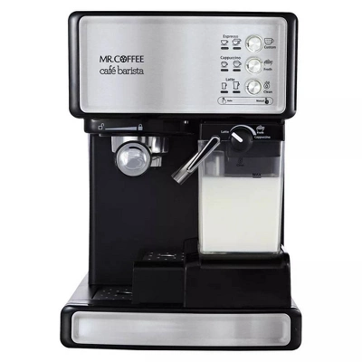 Mr. Coffee® Mr. Coffee Programmable Espresso, Cappuccino, Coffee Maker With Automatic Milk Frother And 15-Bar Pump Stainless Steel Black: ECMP1000 6 Mr. Coffee® Mr. Coffee Programmable Espresso, Cappuccino, Coffee Maker With Automatic Milk Frother And 15-Bar Pump Stainless Steel Black: ECMP1000 - Image 6