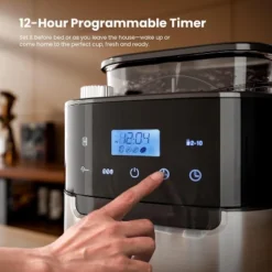 ZAFRO 10-Cup Digital Drip Coffee Maker With Built-In Grinder, 12-Hour Timer, Programmable, 1.5L Water Tank, Keep-Warm Function -Kitchen Appliances GUEST a451d83c 2295 4b21 b258 65a8d2bff2f2