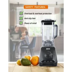 COMMERCIAL CHEF High Power Blender 1200W With Steel Housing, Black -Kitchen Appliances GUEST a4a28ed0 013d 4a43 aeaa 811075153018