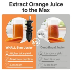 WHALL Slow Masticating Juicer, Cold Press Juicer, Slow Juicer For Home Use. -Kitchen Appliances GUEST a5136e0c e627 48f4 b383 6ff5440ce78e